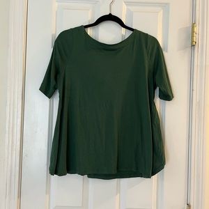 Green Stretchy LOFT Top with Back knot